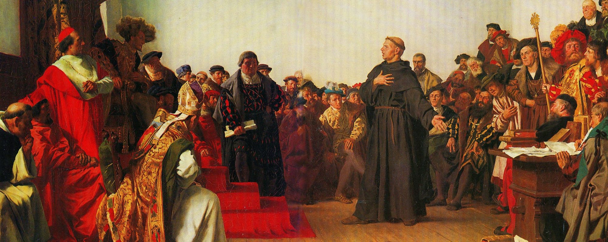 Luther voor de rijksdag in Worms (1521)